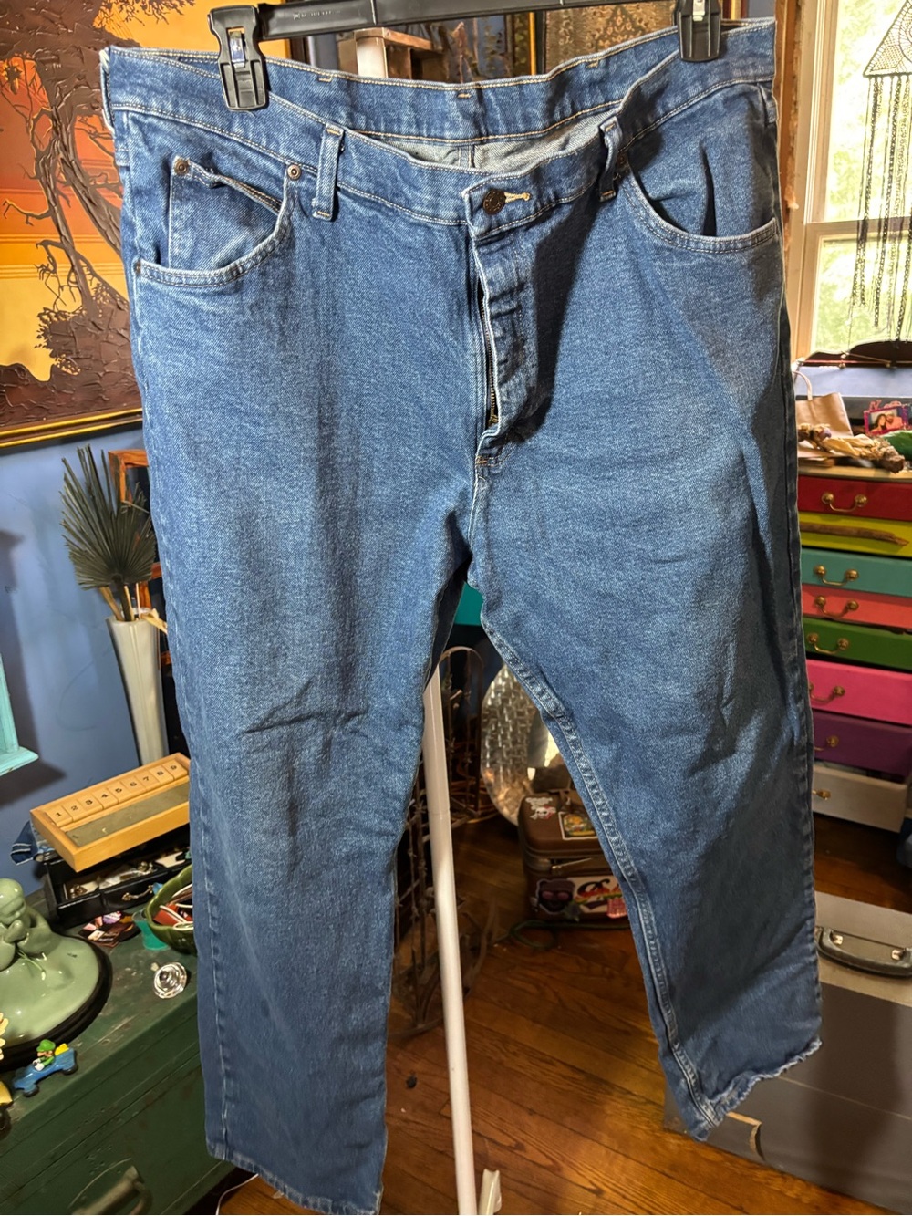 Wrangler Men's Relaxed Fit Blue Denim Jeans